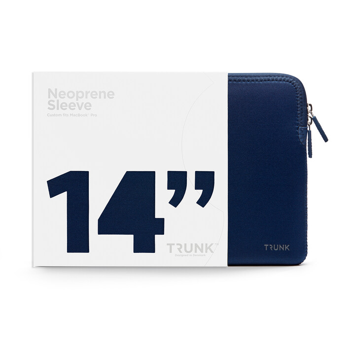 Trunk Neopren Sleeve für MacBook Pro 14" (2021-2023), dunkelblau