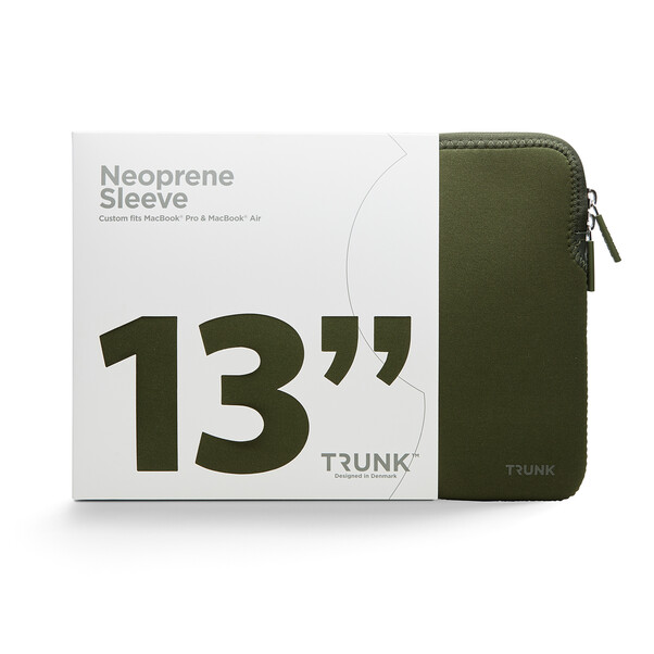 Trunk Neopren Sleeve für MacBook Pro/MacBook Air (2016-2022) 13", oliven-grün