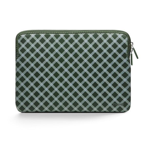 Trunk Neopren Sleeve für MacBook Pro/MacBook Air (2016-2022) 13", oliven-grün tartan