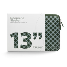 Trunk Neopren Sleeve für MacBook Pro/MacBook Air (2016-2022) 13", oliven-grün tartan
