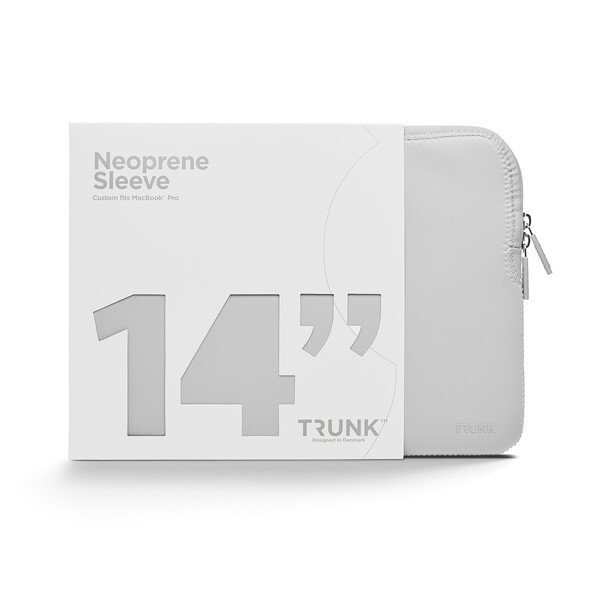 Trunk Neopren Sleeve für MacBook Pro 14&quot; (2021-2023), silver cloud