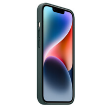 Apple iPhone 14 Leder Case mit MagSafe, waldgrün&gt;