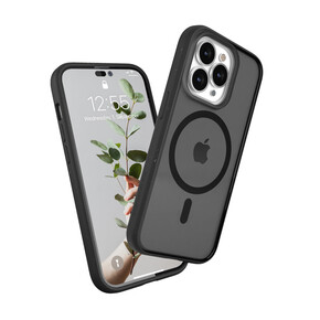 Sie sehen das Produkt Woodcessories Clear Case Magsafe für iPhone 14 Pro, schwarz>, Produktbild: 01 Woodcessories Clear Case Magsafe für iPhone 14 Pro, schwarz