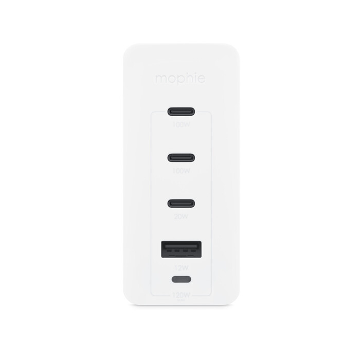 Mophie Speedport 120 4-Port GaN Ladegerät (120 W), weiß