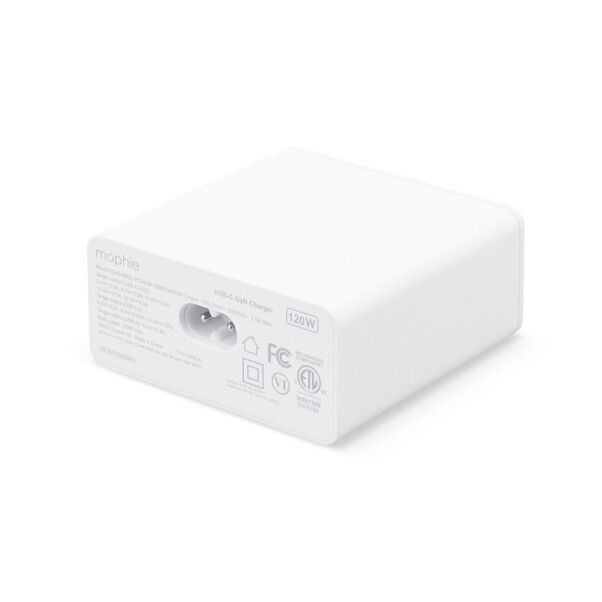 Mophie Speedport 120 4-Port GaN Ladegerät (120 W), weiß