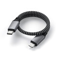 Satechi Type-C zu Lightning Kabel 25cm, space grau