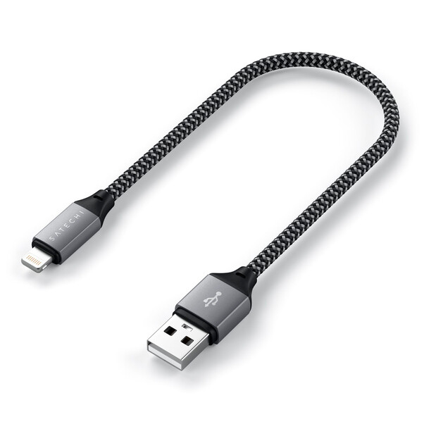 Satechi USB-A zu Lightning Kabel 25cm, space grau