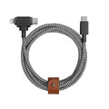 Sie sehen das Produktbild 01 von Native Union Belt Duo Universal Kabel 1.5m, zebra > Native Union Belt Duo Universal Kabel 1.5m, zebra
