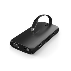 Sie sehen das Produkt Satechi Type-C On-the-Go Multiport Adapter, schwarz, Produktbild: 01 Satechi Type-C On-the-Go Multiport Adapter, schwarz