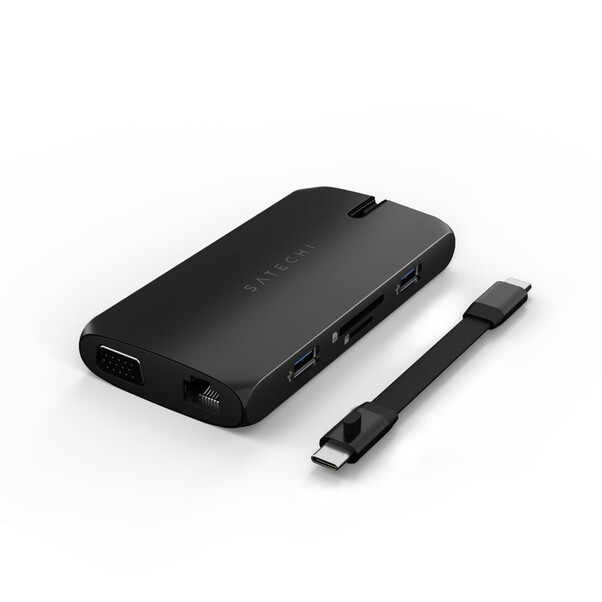 Satechi Type-C On-the-Go Multiport Adapter, schwarz