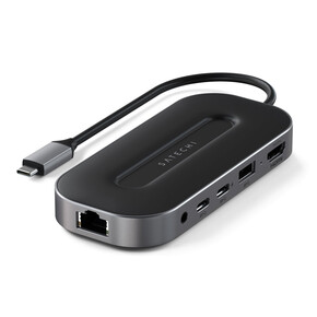 Sie sehen das Produkt Satechi USB4 Multiport Adapter mit 2.5G Ethernet, space grau, Produktbild: 01 Satechi USB4 Multiport Adapter mit 2.5G Ethernet, space grau