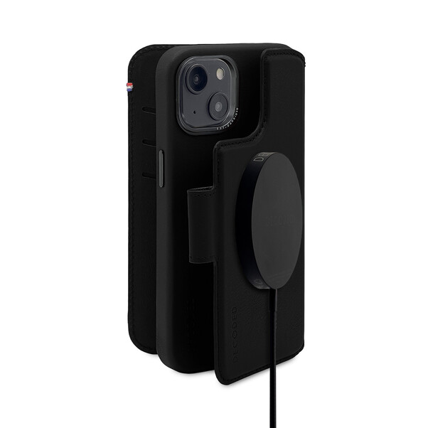 Decoded MagSafe Leder 2-in-1 Wallet Case und Backcover für iPhone 14 Plus, schwarz >