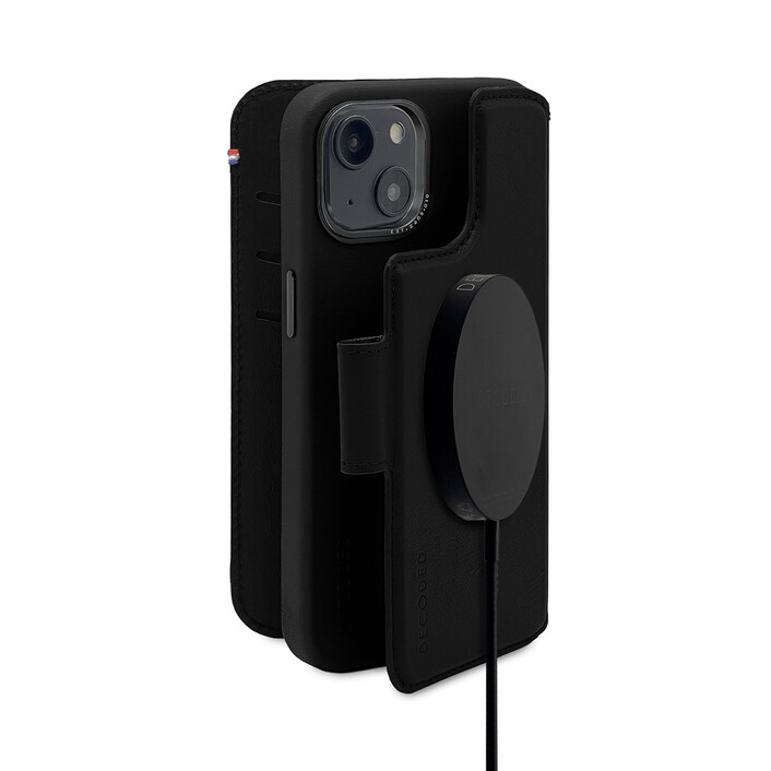Decoded MagSafe Leder 2-in-1 Wallet Case und Backcover für iPhone 14 Plus, schwarz >