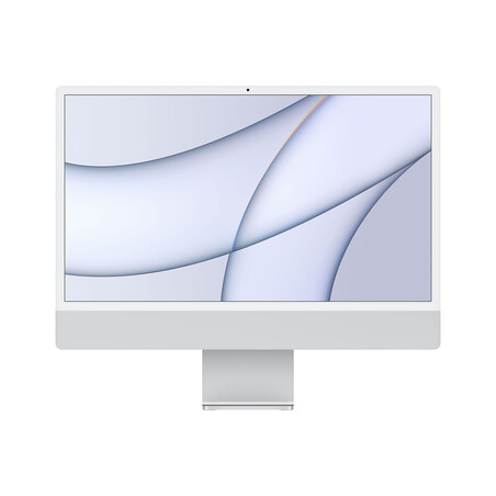 iMac 24&quot; mit 4.5K Retina, M1 Chip 8-Core CPU und 8-Core GPU, 8GB, 256GB SSD, silber