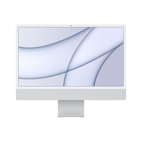 iMac 24" mit 4.5K Retina, M1 Chip 8-Core CPU und 8-Core GPU, 8GB, 256GB SSD, silber