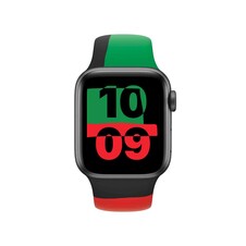 Apple Watch 38/40/41 mm Sportarmband, Black Unity, S/M, M/L>