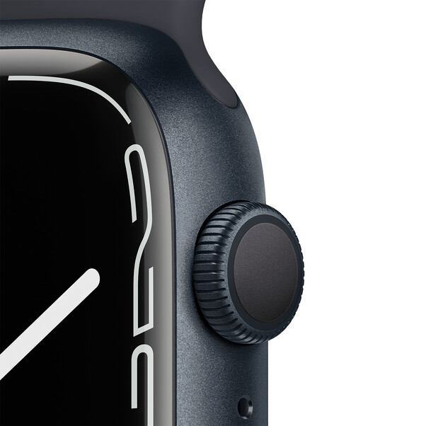 Apple Watch Series 7 GPS, Aluminium mitternacht, 45 mm mit Sportarmband, mitternacht&gt;
