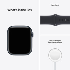 Apple Watch Series 7 GPS, Aluminium mitternacht, 45 mm mit Sportarmband, mitternacht&gt;