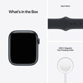 Apple Watch Series 7 GPS, Aluminium mitternacht, 45 mm mit Sportarmband, mitternacht&gt;