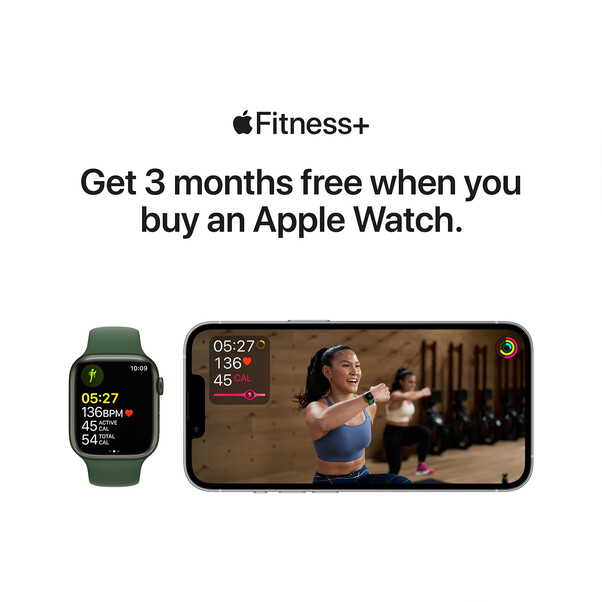 Apple Watch Series 7 GPS, Aluminium mitternacht, 45 mm mit Sportarmband, mitternacht&gt;