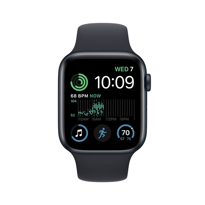 Apple Watch SE GPS + Cellular, Aluminium mitternacht, 44 mm mit Sportarmband, mitternacht>