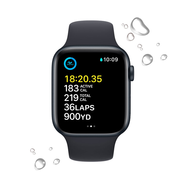 Apple Watch SE GPS + Cellular, Aluminium mitternacht, 44 mm mit Sportarmband, mitternacht>