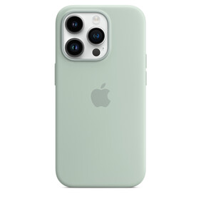 Apple iPhone 14 Pro Silikon Case mit MagSafe, agavengrün