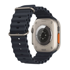 Apple Watch Ultra GPS + Cellular, Titan, 49mm Oceanarmband, mitternacht>