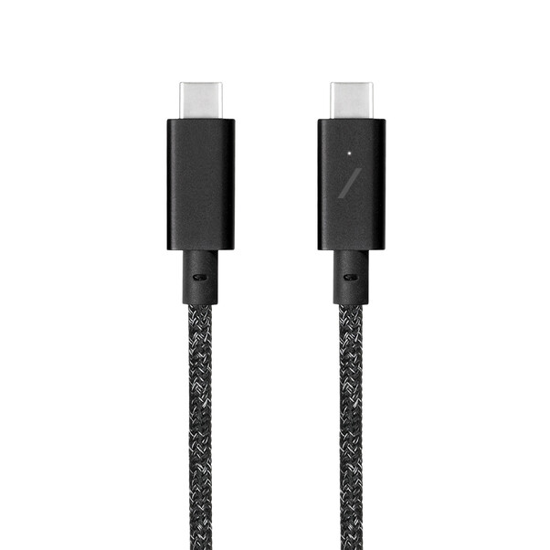 Sie sehen das Produktbild 02 von Native Union Belt Pro USB-C Kabel 2.4m mit LED-Anzeige, 240W, cosmos/schwarz Native Union Belt Pro USB-C Kabel 2.4m mit LED-Anzeige, 240W, cosmos/schwarz