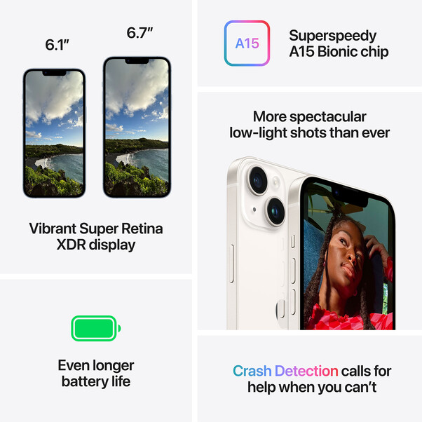 iPhone 14, 128GB, mitternacht&gt;