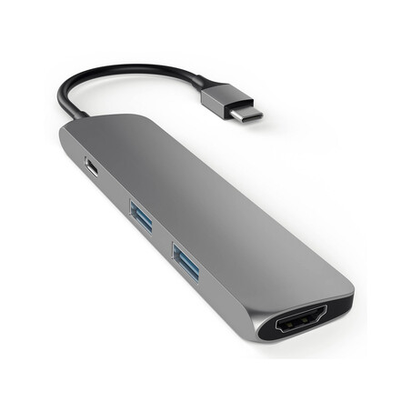 Satechi Type-C USB Passthrough HDMI Hub, space grau