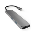 Satechi Type-C USB Passthrough HDMI Hub, space grau