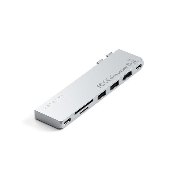 Sie sehen das Produktbild 01 von Satechi Type-C Pro Hub Slim, silber Satechi Type-C Pro Hub Slim, silber