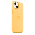 Apple iPhone 14 Silikon Case mit MagSafe, sonnenlicht&gt;