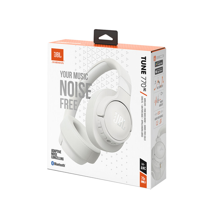 JBL Tune 770NCBT, Over-Ear Kopfhörer, weiß