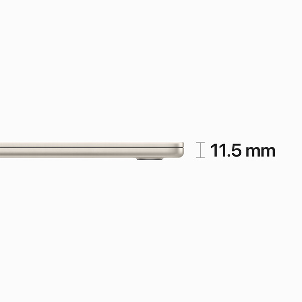 MacBook Air 15" M2 Chip 8-Core CPU und 10-Core GPU, 8GB, 256GB SSD, polarstern>