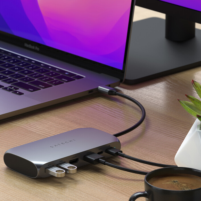 Satechi USB-C Multimedia Adapter M1, space grau