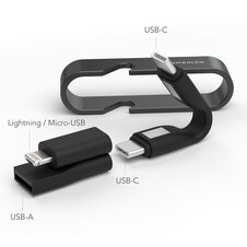 Vonmählen High Six, 6-in-1 Schnellladekabel, schwarz