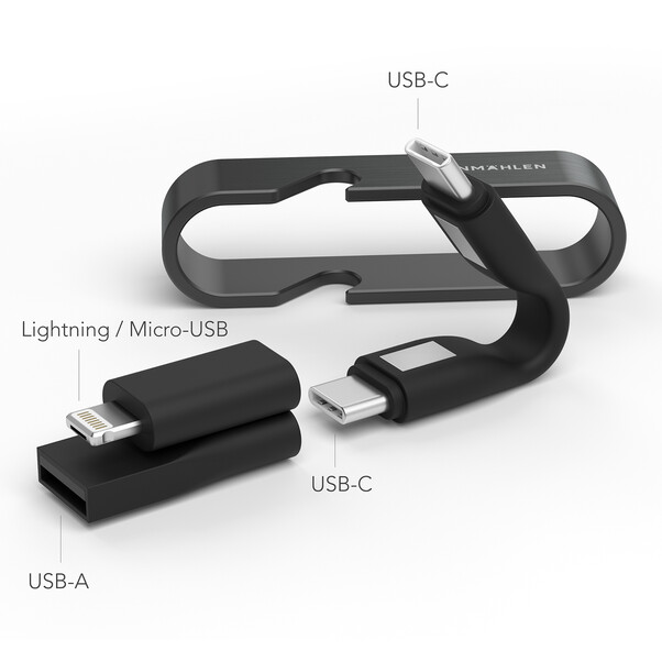 Vonmählen High Six, 6-in-1 Schnellladekabel, schwarz