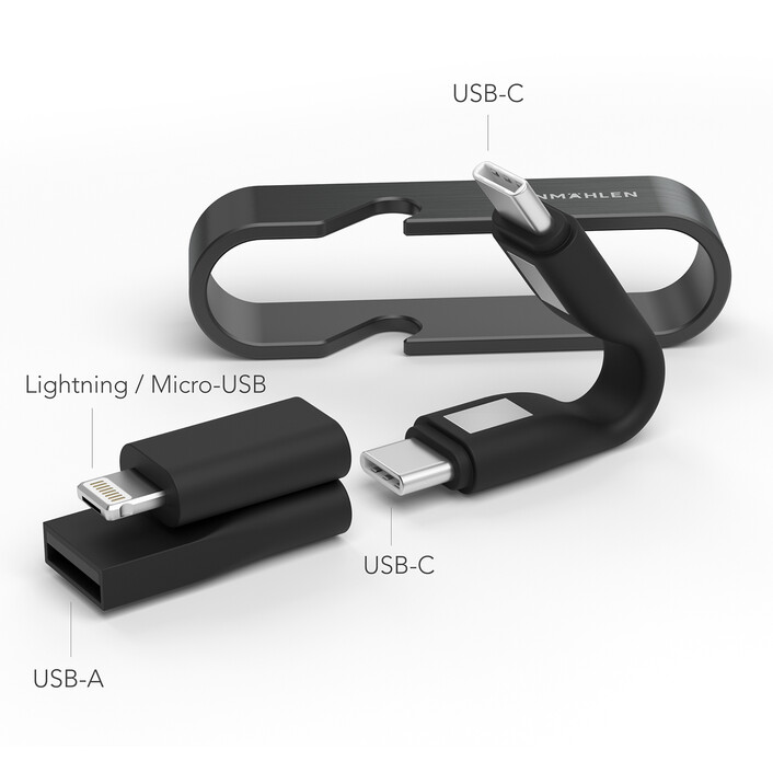 Vonmählen High Six, 6-in-1 Schnellladekabel, schwarz