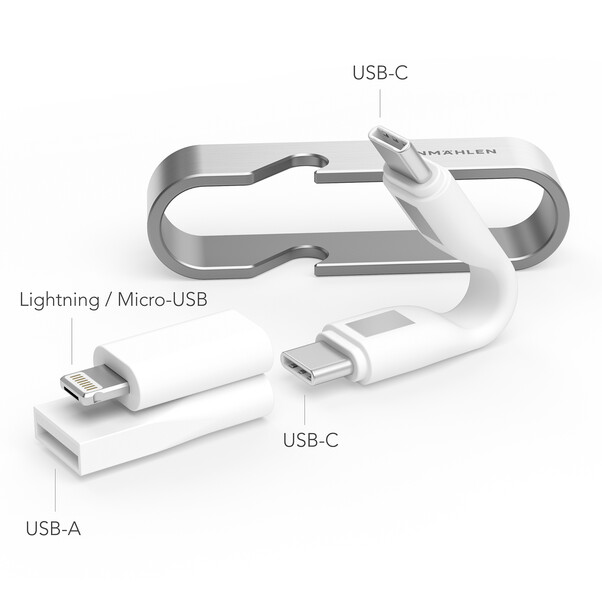 Vonmählen High Six, 6-in-1 Schnellladekabel, silber&gt;
