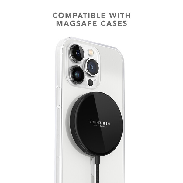 Sie sehen das Produktbild 03 von Vonmählen Aura Mini, magnetisches WL Charging Pad, schwarz Vonmählen Aura Mini, magnetisches WL Charging Pad, schwarz