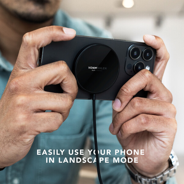 Sie sehen das Produktbild 08 von Vonmählen Aura Mini, magnetisches WL Charging Pad, schwarz Vonmählen Aura Mini, magnetisches WL Charging Pad, schwarz