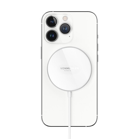 Vonmählen Aura Mini, magnetisches WL Charging Pad, weiß