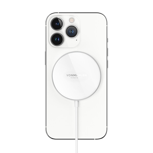 Vonmählen Aura Mini, magnetisches WL Charging Pad, weiß