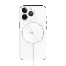 Vonmählen Aura Mini, magnetisches WL Charging Pad, weiß