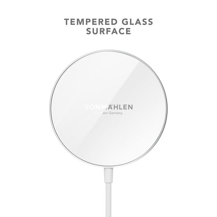Vonmählen Aura Mini, magnetisches WL Charging Pad, weiß