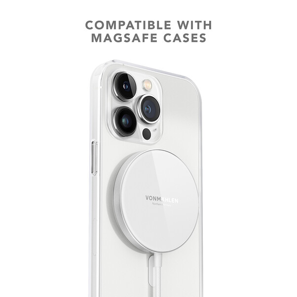 Vonmählen Aura Mini, magnetisches WL Charging Pad, weiß
