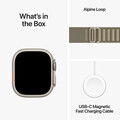 Apple Watch Ultra 2 GPS + Cellular, Titan, 49mm Alpinarmband, medium, oliv