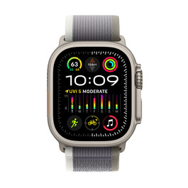 Sie sehen das Produktbild 02 von Apple Watch Ultra 2 GPS + Cellular, Titan, 49mm Trail Loop, grün/grau - S/M Apple Watch Ultra 2 GPS + Cellular, Titan, 49mm Trail Loop, grün/grau - S/M